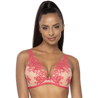 MAT Lingerie Biustonosz push-up beżowo- różowy Frances M-3804/11/1-70C MAT Lingerie Biustonosz push-up beżowo- różowy Frances M-3804/11/1-70C