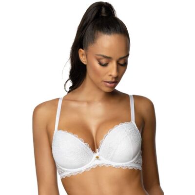 MAT Lingerie Biustonosz push-up biały Estelle M-0198/11/2-75B MAT Lingerie Biustonosz push-up biały Estelle M-0198/11/2-75B
