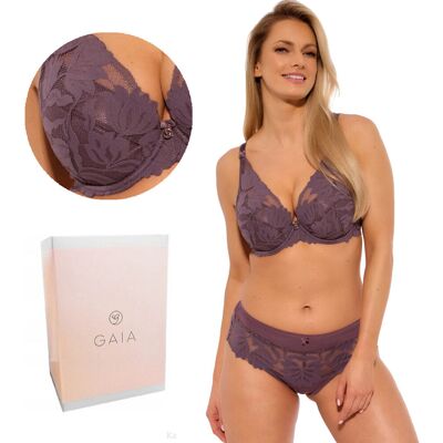 GAIA Biustonosz Push Up Sophia 1225 fioletowy 70C GAIA Biustonosz Push Up Sophia 1225 fioletowy 70C