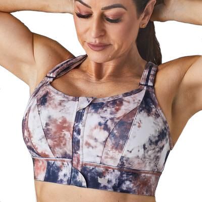 Biustonosz Sportowy Shefit Tie Dye Brązowy Mocne Podtrzymanie Regulowany 6Xl Biustonosz Sportowy Shefit Tie Dye Brązowy Mocne Podtrzymanie Regulowany 6Xl