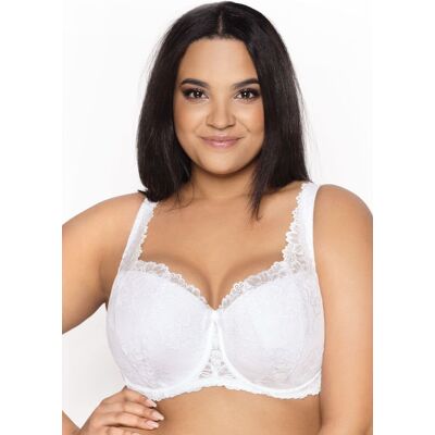 MAT Lingerie Biustonosz usztywniany biały Carmela Big M-053/22-65G MAT Lingerie Biustonosz usztywniany biały Carmela Big M-053/22-65G