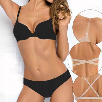 Biustonosz wielofunkcyjny push-up czarny nero Sielei 1590 new 80B Biustonosz wielofunkcyjny push-up czarny nero Sielei 1590 new 80B