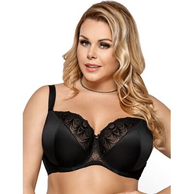KZ Biustonosz z koronką CASABLANCA K425 Gorsenia miękki czarny 65M KZ Biustonosz z koronką CASABLANCA K425 Gorsenia miękki czarny 65M