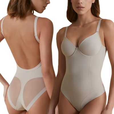 Selene Body Wyszczuplające Ze Stanikiem Mocno Modelujące Wygodne Gładki Beżowe 85B Selene Body Wyszczuplające Ze Stanikiem Mocno Modelujące Wygodne Gładki Beżowe 85B