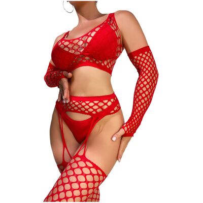 Luvu Bodystocking otwarte koronka pończochy Luvu Bodystocking otwarte koronka pończochy