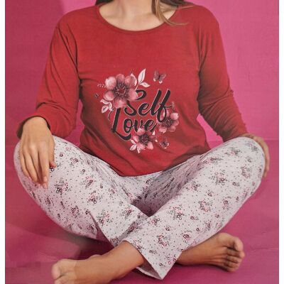 Rinda Damska piżama długa bawełniana długi rękaw długie spodnie XL plus size Rinda Damska piżama długa bawełniana długi rękaw długie spodnie XL plus size