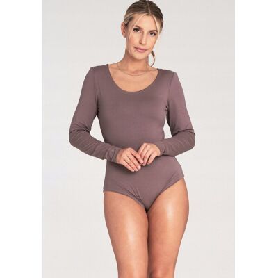 FIGL Dopasowane body damskie - body damskie brązowe - M1038 rozmiar XL FIGL Dopasowane body damskie - body damskie brązowe - M1038 rozmiar XL