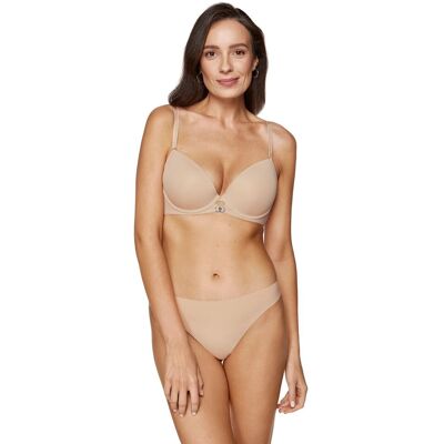 Gorteks Biustonosz Melody push-up gładki beżowy 75 F Beżowy Gorteks Biustonosz Melody push-up gładki beżowy 75 F Beżowy