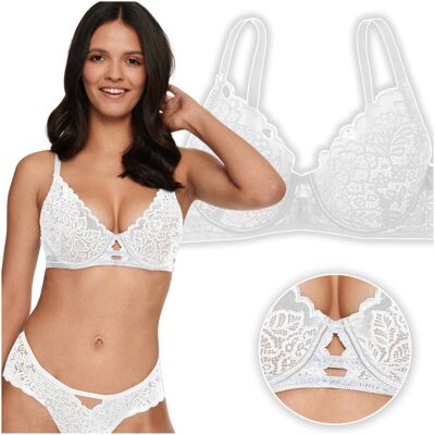 Henderson Biustonosz Push-up Damski Hint Biały Rozmiar 75C Henderson Biustonosz Push-up Damski Hint Biały Rozmiar 75C