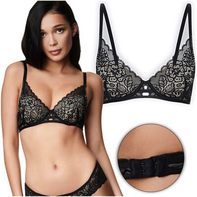 Henderson Biustonosz Push-up Damski Hint Czarny Rozmiar 80B Henderson Biustonosz Push-up Damski Hint Czarny Rozmiar 80B