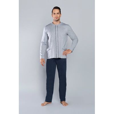 Italian Fashion Piżama męs. ALCEST dł.dł. melanż/granat r.4 - XL Italian Fashion Piżama męs. ALCEST dł.dł. melanż/granat r.4 - XL