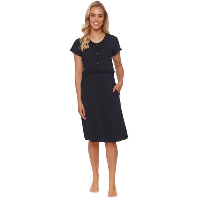 Koszula do karmienia koszula ciążowa DOCTOR NAP 4542 black L Koszula do karmienia koszula ciążowa DOCTOR NAP 4542 black L