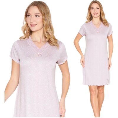 KOSZULA NOCNA DAMSKA MORELLA PREMIUM WISKOZOWA W SEREK Z KORONKĄ ELEGANCKA WYGODNA Z KORONKĄ XXL KOSZULA NOCNA DAMSKA MORELLA PREMIUM WISKOZOWA W SEREK Z KORONKĄ ELEGANCKA WYGODNA Z KORONKĄ XXL