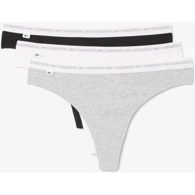 Lacoste majtki damskie Stringi 3pak wielokolorowe rozmiar L Lacoste majtki damskie Stringi 3pak wielokolorowe rozmiar L