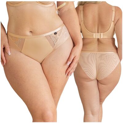 Kris Line Majtki figi klasyczne z koronką bezszwowy tył KrisLine NEL Briefs beż S Kris Line Majtki figi klasyczne z koronką bezszwowy tył KrisLine NEL Briefs beż S