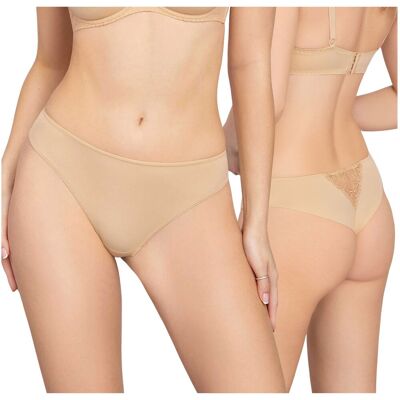 Majtki gładkie brazyliany wycięte figi Corin Bella 41724 beż XL Majtki gładkie brazyliany wycięte figi Corin Bella 41724 beż XL