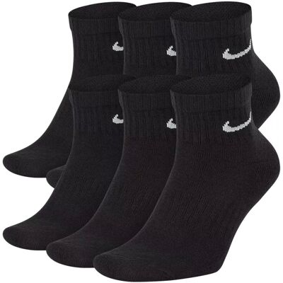 Nike Everyday Cushioned Dri-FIT 6-Pack Socks SX7669-010, Kobieta/Mężczyzna, Skarpetki, Czarny Nike Everyday Cushioned Dri-FIT 6-Pack Socks SX7669-010, Kobieta/Mężczyzna, Skarpetki, Czarny