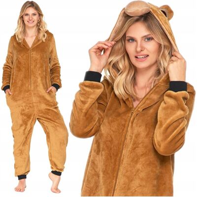 ONESIE MIŚ Jednoczęściowa Piżama z Kapturem Unisex Kostium MORAJ L ONESIE MIŚ Jednoczęściowa Piżama z Kapturem Unisex Kostium MORAJ L