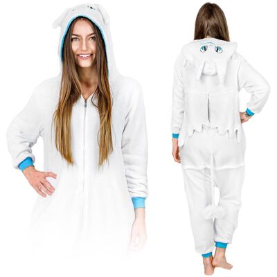 Onesies Piżama biała furia kigurumi onesie skrzydła jednoczęściowa dres S Onesies Piżama biała furia kigurumi onesie skrzydła jednoczęściowa dres S