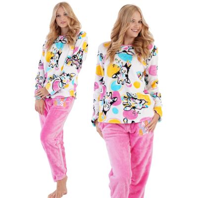 Vienetta Piżama Damska na zimę pluszowa XL ciepła gruba dres wellsoft z kieszeniami Vienetta Piżama Damska na zimę pluszowa XL ciepła gruba dres wellsoft z kieszeniami