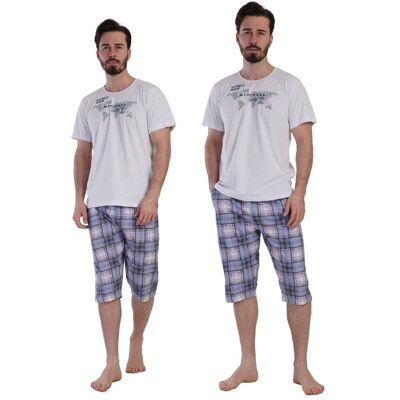 Piżama Męska bawełniana Vienetta 1XL duże rozmiary z krótkim rękawem +size Piżama Męska bawełniana Vienetta 1XL duże rozmiary z krótkim rękawem +size