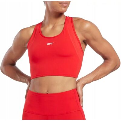 Reebok - TOP TRENINGOWY - LUX PERFORM CROP HS7801 CZERWONY Reebok - TOP TRENINGOWY - LUX PERFORM CROP HS7801 CZERWONY