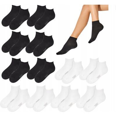 Inny producent Skarpetki damskie bawełniane 35-40 bezuciskowe czarne białe 12 par Pezzini Inny producent Skarpetki damskie bawełniane 35-40 bezuciskowe czarne białe 12 par Pezzini