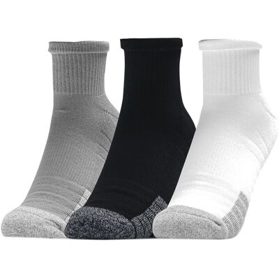 Skarpety sportowe Under Armour Heatgear Quarter 3 pary szare/czarne/białe 1353262 XL Skarpety sportowe Under Armour Heatgear Quarter 3 pary szare/czarne/białe 1353262 XL
