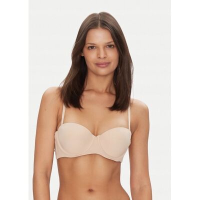 Tommy Hilfiger biustonosz bardotka push-up usztywniany beżowy rozmiar 85A Tommy Hilfiger biustonosz bardotka push-up usztywniany beżowy rozmiar 85A