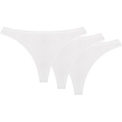 Inny producent Wol-Bar Soft Simple 3-pak biały L Majtki stringi Inny producent Wol-Bar Soft Simple 3-pak biały L Majtki stringi