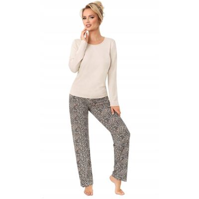 PIŻAMA DAMSKA OMARI LONG - BEIGE, S DONNA PIŻAMA DAMSKA OMARI LONG - BEIGE, S DONNA