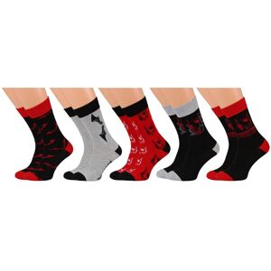 sarcia.eu BATMAN Czarno-czerwone, długie skarpetki męskie - 5 par, OEKO-TEX 40-42 EU / 6-8 UK sarcia.eu BATMAN Czarno-czerwone, długie skarpetki męskie - 5 par, OEKO-TEX 40-42 EU / 6-8 UK