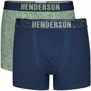 Esotiq&Henderson Bokserki Lap (dłuższa nogawka) 2-pak Henderson granatowy, zielony XL Esotiq&Henderson Bokserki Lap (dłuższa nogawka) 2-pak Henderson granatowy, zielony XL