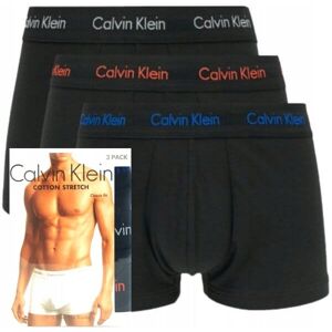 BOKSERKI MĘSKIE CALVIN KLEIN CZARNE LOW RISE 3PAK KOMPLET 3 SZTUKI ROZM. S BOKSERKI MĘSKIE CALVIN KLEIN CZARNE LOW RISE 3PAK KOMPLET 3 SZTUKI ROZM. S