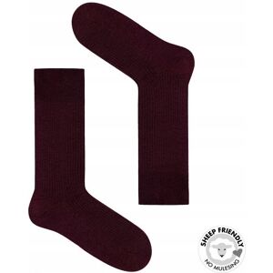 Takapara Bordowe skarpetki w prążki z wełny merino 41-45 Takapara Bordowe skarpetki w prążki z wełny merino 41-45