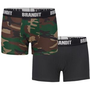 Brandit Bokserki Logo 2 Szt. Woodland Czarne - M Brandit Bokserki Logo 2 Szt. Woodland Czarne - M