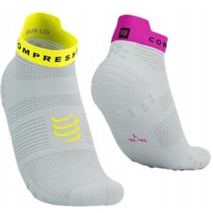COMPRESSPORT Skarpetki do biegania krótkie White/Yellow/Pink r.45-48 COMPRESSPORT Skarpetki do biegania krótkie White/Yellow/Pink r.45-48