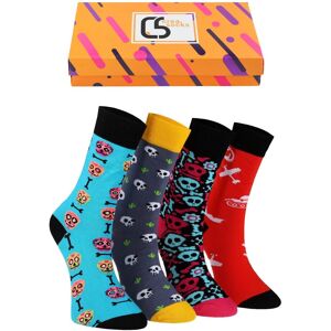 CREA SOCKS, kolorowe skapetki, 4 pary, SZKIELETY w pudełku prezentowym, 41/46 CREA SOCKS, kolorowe skapetki, 4 pary, SZKIELETY w pudełku prezentowym, 41/46