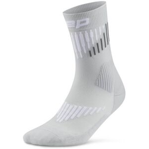 Damskie skarpetki kompresyjne do połowy łydki sportowe z wełną Merino Core Run CEP szare Damskie skarpetki kompresyjne do połowy łydki sportowe z wełną Merino Core Run CEP szare