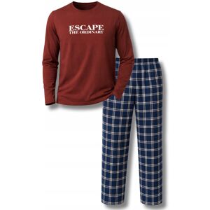 Szumila ELEGANCKA PIŻAMA MĘSKA 100% BAWEŁNA DŁUGA PRZEWIEWNA SPODNIE W KRATĘ M Szumila ELEGANCKA PIŻAMA MĘSKA 100% BAWEŁNA DŁUGA PRZEWIEWNA SPODNIE W KRATĘ M
