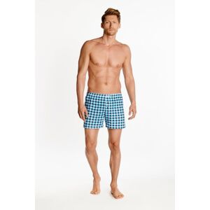 Henderson, Bokserki męskie luźne, niebieska krata, rozmiar XXXL Henderson, Bokserki męskie luźne, niebieska krata, rozmiar XXXL