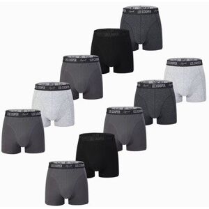 Lee Cooper Bokserki Męskie 10-pak, Bawełniane, Multi-Szare, Krój Hipster, Rozmiar 3XL Lee Cooper Bokserki Męskie 10-pak, Bawełniane, Multi-Szare, Krój Hipster, Rozmiar 3XL