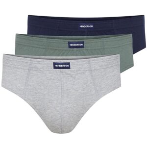 Esotiq&Henderson Majtki męskie slipy Classic Henderson 3-pak granatowy, zielony khaki, jasnoszary XL Esotiq&Henderson Majtki męskie slipy Classic Henderson 3-pak granatowy, zielony khaki, jasnoszary XL