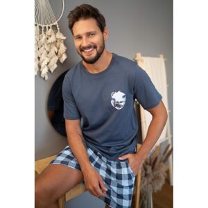 Męska piżama chill out ze spodenkami w kratkę doctor nap -xxl Męska piżama chill out ze spodenkami w kratkę doctor nap -xxl