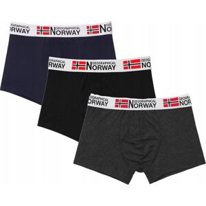 inna (Inny) Męskie bokserki Geographical Norway 3-pak GN-06 szary/czarny/granat L inna (Inny) Męskie bokserki Geographical Norway 3-pak GN-06 szary/czarny/granat L