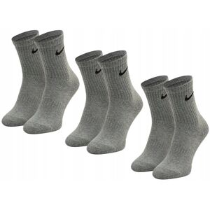 Nike Skarpetki Męskie szare rozmiar 42-46 Sportowe Nike Skarpetki Męskie szare rozmiar 42-46 Sportowe