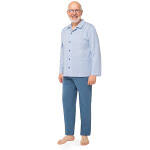Odzież Martel Piżama Męska 3Xl Długi Rękaw Długie Spodnie Rozpinana Dla Taty Dziadka Błękitna Odzież Martel Piżama Męska 3Xl Długi Rękaw Długie Spodnie Rozpinana Dla Taty Dziadka Błękitna