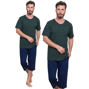 Piżama Męska bawełniana Vienetta 2XL duża guziki Piżama Męska bawełniana Vienetta 2XL duża guziki