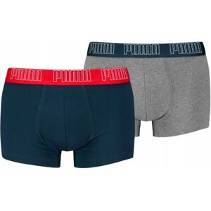 Puma Bokserki Męskie Majtki Boxer 2P Granatowe/Szare R.M Puma Bokserki Męskie Majtki Boxer 2P Granatowe/Szare R.M