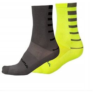 Skarpety Endura Coolmax Stripe Socks Hi-Viz Yellow (2 pary) - L/XL (43-47) Skarpety Endura Coolmax Stripe Socks Hi-Viz Yellow (2 pary) - L/XL (43-47)
